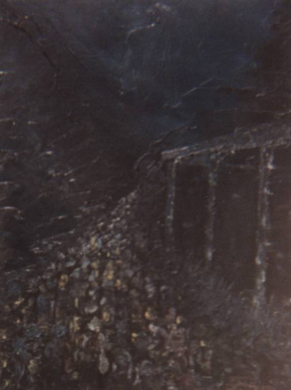 La fiaccolata - Olio su tela - 1986